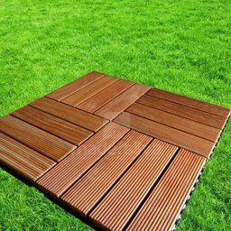 Kit 10 Placas Deck Madeira com Base Plástica Friso Antiderrapante 30cmx30cm MaderSilva - 6