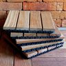 Kit 10 Placas Deck Madeira com Base Plástica Friso Antiderrapante 30cmx30cm MaderSilva - 1