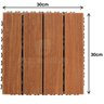 Kit 10 Placas Deck Madeira com Base Plástica Friso Antiderrapante 30cmx30cm MaderSilva - 5