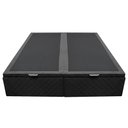 Ver imagem 6 de Base Box Baú para Cama Casal Queen 158x198cm Bipartido Liz S05 Suede Bordado Preto - Mpozenato