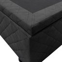 Ver imagem 5 de Base Box Baú para Cama Casal Queen 158x198cm Bipartido Liz S05 Suede Bordado Preto - Mpozenato