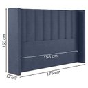 Ver imagem 4 de Cabeceira Queen 158 cm Barcell Veludo Azul Soon
