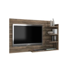 Painel de Parede para Tv Sala Elegante 4 Prateleira Rústico - 2