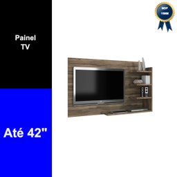 Painel de Parede para Tv Sala Elegante 4 Prateleira Rústico - 3