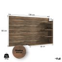 Ver imagem 4 de Painel de Parede para Tv Sala Elegante 4 Prateleira Rústico