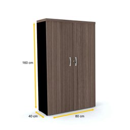 ARMÁRIO ALTO 2 PORTAS PANDIN PE40 - WALNUT AA1600PE40 - 2