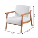 Ver imagem 3 de Poltrona para Sala de Estar Tecido Linho Olívia