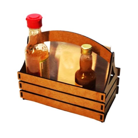 Porta Guardanapo e Sachê em MDF - Kit 10 Unidades