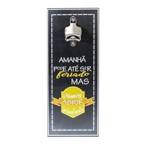 Abridor Garrafa Cerveja Decorativo Parede Com Fixador