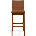 Ver imagem 6 de Kit 02 Banquetas Alta Para Cozinha Sala De Jantar Fixa Mila B04 Bouclê Terracota - Lyam Decor