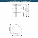 Ver imagem 4 de Mesa Lateral de Apoio Orgânica Artesano 45 Cm (largura) em Mdp Hanover (mel) Pés Madeira Maciça
