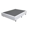 Base Cama Box Casal Couro Sintético Branco 40x138x188 - 1