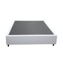 Ver imagem 3 de Base Cama Box Casal Couro Sintético Branco 40x138x188