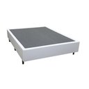 Ver imagem 2 de Base Cama Box Casal Couro Sintético Branco 40x138x188