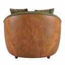 Ver imagem 6 de Poltrona Decorativa Maya Pes Madeira Linho Color Trend e Courino Tca 307 Tcs 727 Moll