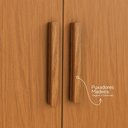 Ver imagem 6 de Kit Cozinha Compacta 6 Portas Selena 182 Cm Cinamomo Branco Armoveis