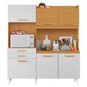 Ver imagem 1 de Kit Cozinha Compacta 6 Portas Selena 182 Cm Cinamomo Branco Armoveis