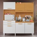 Ver imagem 2 de Kit Cozinha Compacta 6 Portas Selena 182 Cm Cinamomo Branco Armoveis