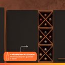 Ver imagem 7 de Armário de Cozinha Completa com Adega 9 Portas 3 Gavetas Favorita Preto/Nature
