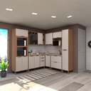 Ver imagem 1 de Cozinha Modulada Completa com 8 Peças Vidro Reflecta Tampos e Paneleiro Aspen Luciane Móveis
