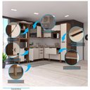 Ver imagem 4 de Cozinha Modulada Completa com 8 Peças Vidro Reflecta Tampos e Paneleiro Aspen Luciane Móveis