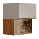 Ver imagem 1 de Armário Aéreo Proença D9260rf 60 Cm 2 Portas 1 Porta Reflecta Nogueira Nude Prime Tx - Demartêz