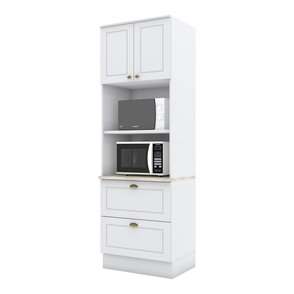 Cozinha Compacta Nova York 4 Peças Clássica Henn 100% MDF Branco - 7