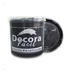 Cimento Queimado com Efeito Perolizado Decora Fácil 1kg - Preto Absoluto - 7