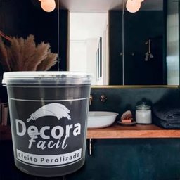 Cimento Queimado com Efeito Perolizado Decora Fácil 1kg - Preto Absoluto - 8