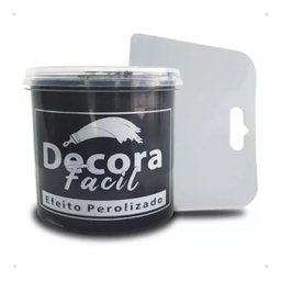 Cimento Queimado com Efeito Perolizado Decora Fácil 1kg - Preto Absoluto - 2