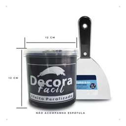 Cimento Queimado com Efeito Perolizado Decora Fácil 1kg - Preto Absoluto - 6
