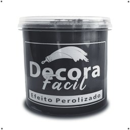Cimento Queimado com Efeito Perolizado Decora Fácil 1kg - Preto Absoluto - 1