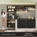 Ver imagem 6 de Armário de Cozinha Compacta Quiosque 235cm Rustic/preto Gourmet Madesa Xa