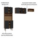 Ver imagem 5 de Armário de Cozinha Compacta Quiosque 235cm Rustic/preto Gourmet Madesa Xa
