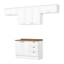 Ver imagem 2 de Cozinha Completa Americana 7 Portas 3 Gavetas com Tampo 100% Mdf Nature - Henn