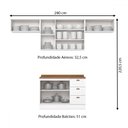 Ver imagem 4 de Cozinha Completa Americana 7 Portas 3 Gavetas com Tampo 100% Mdf Nature - Henn