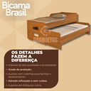Ver imagem 3 de Bicama Solteiro Cama com Auxiliar e 2 Colchões D20 Despuma Cor:nature