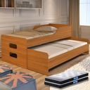 Ver imagem 2 de Bicama Solteiro Cama com Auxiliar e 2 Colchões D20 Despuma Cor:nature