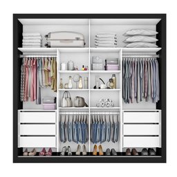 Guarda Roupa Sevilha 2 Portas com Espelho Mdf - Mademarcs - 3