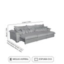 Ver imagem 2 de Sofá Magnifico 7 Lugares 3,50 - de Casa Décor e Estofados.