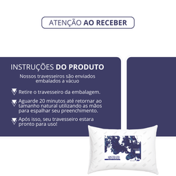 Kit 2 Travesseiros Abstrato Fibra de Plumas Importada Linha Hotelaria com 2 Fronhas 100% Algodão - 6