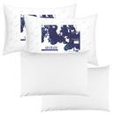 Ver imagem 1 de Kit 2 Travesseiros Abstrato Fibra de Plumas Importada Linha Hotelaria com 2 Fronhas 100% Algodão