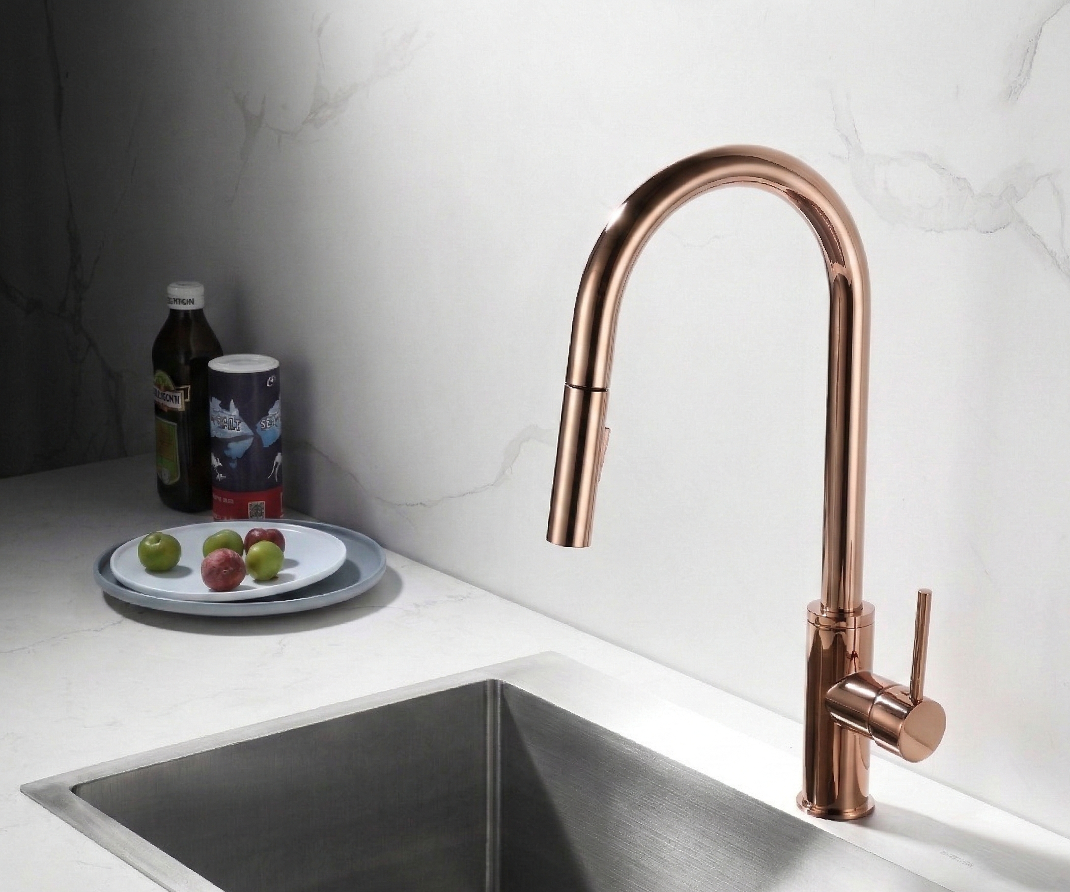 Misturador Monocomando para Cozinha de Mesa com Bica Móvel