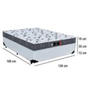 Ver imagem 5 de Cama Box Casal + Colchão Ortopédico Resistente Pró D28 Prime Colchões 138x188x60 Cor:branco