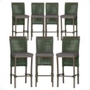 Ver imagem 1 de 7 Banqueta em Alumínio Roma Marrom Corda Náutica Tecido 11