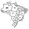 Adesivo Decorativo Brasil Mapa Estados:preto - 1