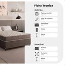 Ver imagem 2 de Cama Box Casal + Colchão D33 One Face - Suede Cinza