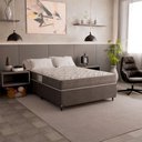 Ver imagem 1 de Cama Box Casal + Colchão D33 One Face - Suede Cinza