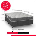 Ver imagem 3 de Cama Box Casal + Colchão D33 One Face - Suede Cinza