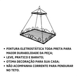 Paneleiro de Ferro Premium: Preto - 3